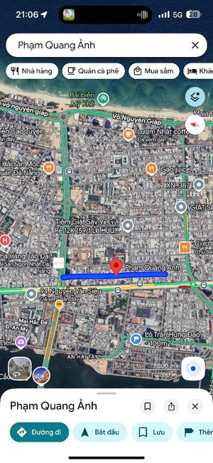 bán lô đất 260m2 mặt tiền đường phạm quang ảnh, sát cầu rồng, sơn trà