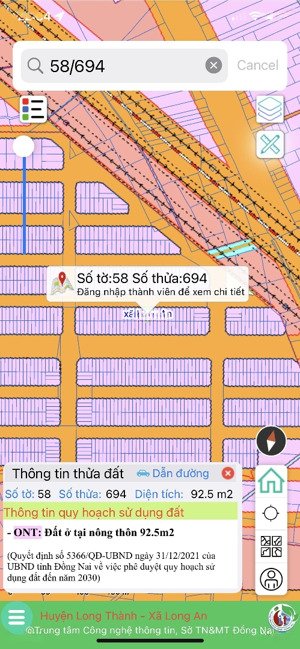 chính chủ bán 1 cặp đất nền kdc an thuận, xã long an, long thành 92,5 m2 x 2 nền