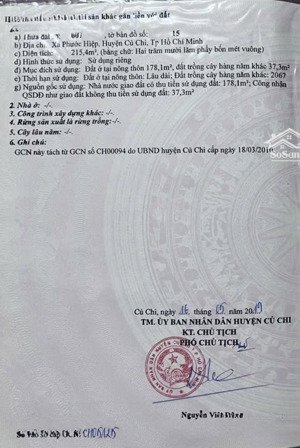 chủ kẹt tiền bán rất gấp! gần 216m2 đất đẹp 2 mặt thoáng củ chi giá tốt nhất khu vực chỉ 2,05 tỷ