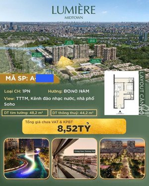 căn hộ the global city căn 1pn 48,2m2 thanh toán chỉ 3 tỷ nhận nhà