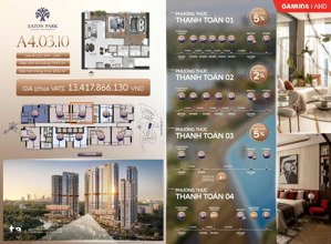 hàng nội bộ eaton park a4.03.10 mua được giá gốc cđt tặng ngay 2 vocher vàng cho khách nào mua sớm