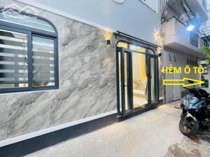 HẺM Ô TÔ cách 7m, NHÀ ĐẸP 2 Tầng 3PN 37m2, P1 Bình Thạnh, giá 5.x ty