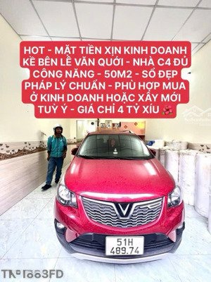 mặt tiền xịn kinh doanh kề bên lê văn quới - nhà c4 đủ công năng - 50m2 - nhỉnh 4 tỷ xíu