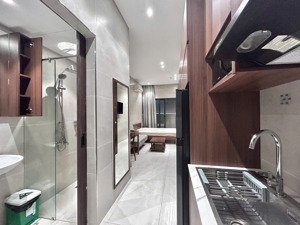 cho thuê chdv 40m2, bếp xa giường, gần sân bay, trường đaih học, thang máy, hầm xe, full tiện ích