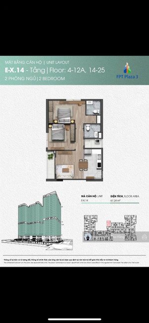 chính chủ bán căn góc fpt plaza 3 view công viên lh 