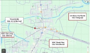 đất thổ cư, chính chủ đăng tin, hẻm 1344 lê văn lương, giá 4,8 tỷ