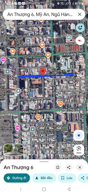 đất mặt tiền an thượng 6, trung tâm du lịch, phố tây an thượng, gần biển, tiềm năng, giá tốt 20 tỷ