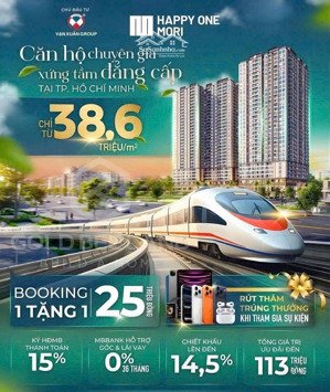 happy one mori - căn hộ chuẩn chuyên gia, vị trí trung tâm lái thiêu, chiết khấu đến 12,5%