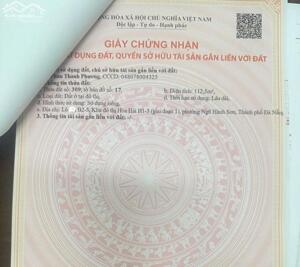 Bán lô THỦY SƠN 6 (Đường 7m5) - Ngũ Hành Sơn ,gần bãi tắm, DT 113m2 giá 7ty3 LH 0942992361