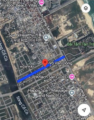 bán đất biển đường 7m5 võ văn đồng - trục thông sông và biển rất đẹp giá tốt