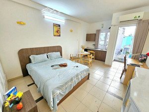 cho thuê studio 35m2 full nội thất ban công - máy giặt riêng tại nơ trang long bình thạnh