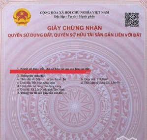 đất 10x22m thổ cư 100% (tách được 2 sổ 5x22m), giá chỉ 390tr, sổ hồng sẵn, kế bên kcn bến củi