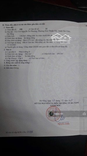 lô đất mặt tiền đường nguyễn tri phương. trung tâm thành phố