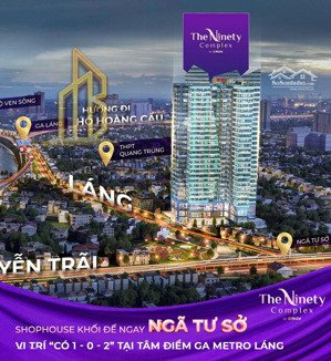 bán shophouse khối đế the ninety complex 90 đường láng, đống đa, hà nội