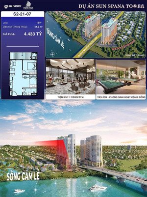 căn 1pn + view sông pháo hoa spana tower - giá cđt