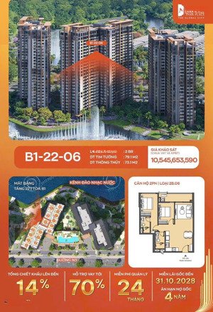 bán lại căn 2pn view nhạc nước b1-22.06, không chênh, giá gốc, ký trực tiếp chỉ từ 9,1 tỷ