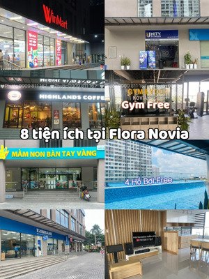chính chủ cho thuê căn hộ flora novia phạm văn đồng cách đại học ngân hàng 900m