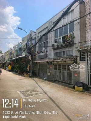 nhà đường lê văn lương, xã nhơn đức, nhà bè, giá: 4.95ty, dt: 6.4x12.5m, 1 lầu, đường 7m, khu 1632/