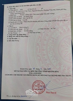 bán nhà 1 trệt 1 lửng tại 93/50 nguyễn khuyến, p.vĩnh hải, nha trang (gần chợ vĩnh hải)