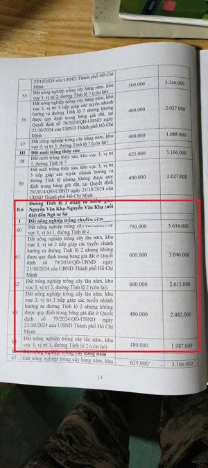 7000m2 đất trồng cây lâu năm mặt tiền đường