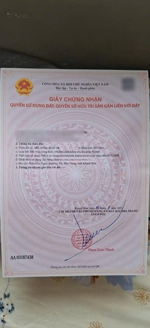 bán đất mặt tiền đường a1 vũ ngọc nhạ hòn nghê, vĩnh ngọc nha trang 183m2 ngang 5m - 2,2 tỷ