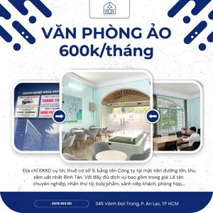 cho thuê địa chỉ đkkd - 600k/tháng thuế cơ sở 9 (phường an lạc) bảng tên đặt tại mặt tiền tòa nhà