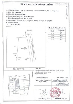 bán đất nền 4.852m2 tại nguyễn văn quá, lợi bình nhơn, tân an, long an chỉ với 55 tỷ