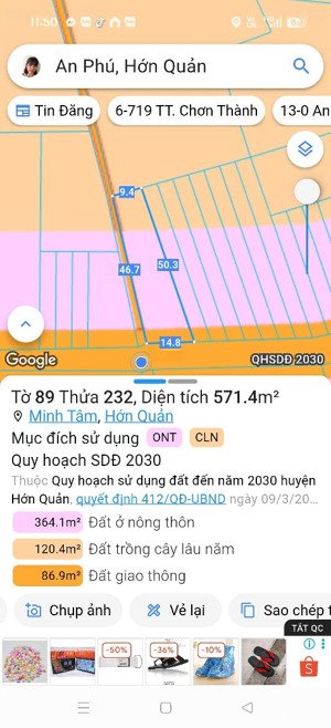 hớn quản chủ kẹt tiền cần bán gấp lô đất 2 mặt tiền 570m2 có 100m2 thổ cư. giá 320tr bao sổ sách