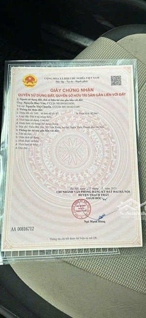 82m2 full thổ cư tại bãi dài ,tiến xuân, thạch thất. gần ga metro, gần đại học quốc gia