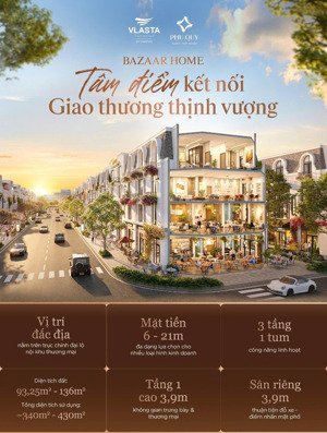 nhà mặt phố đẹp tại vlasta thủy nguyên, giá 80 triệu / m2, 62.5m2, nhiều tiện ích