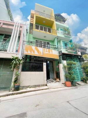 đường nhựa 8m - nhà 4 tầng btct - sát mặt tiền lạc long quân, p.9, tân bình - 4.8x14m - 9.5 tỷ