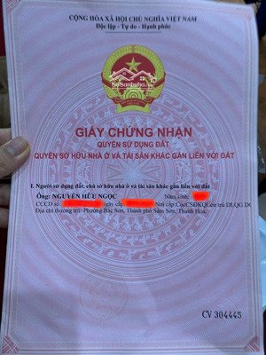chính chủ bán nhanh lô đất tại tp sầm sơn, thanh hoá
