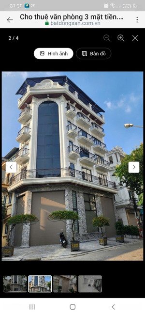 cho thuê nhà làm văn phòng . công ty 3 mặt tiền .dt 240m giá 38tr/thángtaij tam trinh hoàng mai