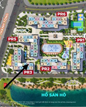 giá 3.6 tỷ 48m2, 1pn + diện tích lớn giá tốt mã căn: pr3. loại căn: 1n