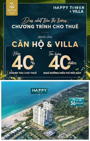 bán căn hộ studio dự án maia hồ tràm giá chỉ 2,5 tỷ/căn view biển và hồ bơi
