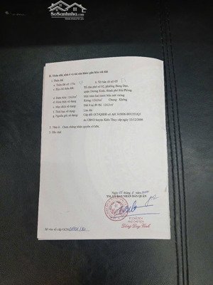 bán đất vọng hải 1, phường hưng đạo