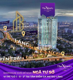 bán căn shophouse chân đế the ninety complex 90 đường láng cơ hội đầu tư hiếm có 2025