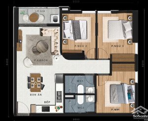 hàng hiếm aurora 3pn chỉ 3,5 tỷ diện tích 77m2