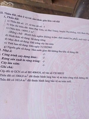 Bán đất vườn Bình Phước