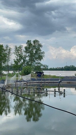 đất mặt tiền sông đường nhựa ô tô, có 50m² thổ cư, sổ riêng, chủ bao san lấp, giá chỉ 750 triệu/lô.