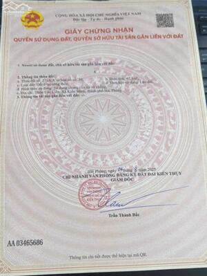 Bán đất Minh Tân - Kiến Thụy - Hải Phòng