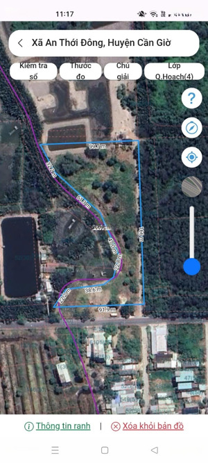 bán 9000m2 đất cln mặt tiền đường tam thôn hiệp, cần giờ