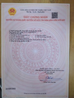 đất ngay khu dân cư the sun thị trấn nhà bè