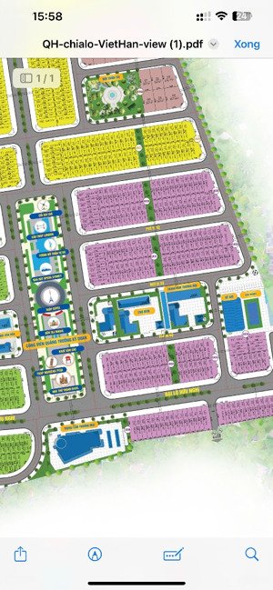 bán lô góc kđt việt hàn view tttm + chợ đêm, 2,9 tỷ, 106,9m2