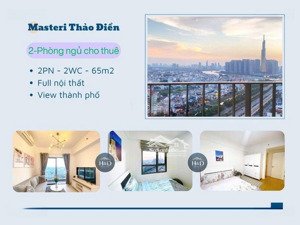 cho thuê căn hộ 2 phòng ngủ chung cư masteri thảo điền, giá thỏa thuận, 75 m2, view đẹp, q2, hcm