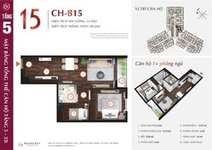 bán căn 1.5pn 48.2m2 giá chỉ 1.9 tỷ toà camelia hoàng huy commerce. lh: 