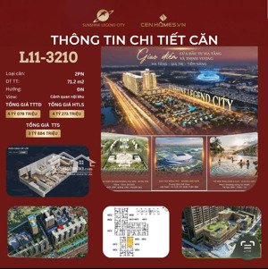 căn hộ l11 - 3210 hướng đông nam, view nội khu