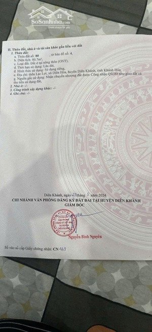 đất nền diên lạc cách lạc hòa 100m