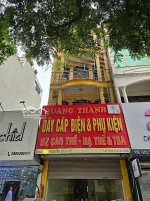 bán đất mặt phố vỉa hè đá bóng kinh doanh sầm uất nguyễn văn cừ 108m2 4tầng mt 4m 33.5tỷ long biên