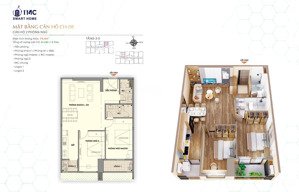 quỹ căn 2n2wc tmc smart home 74.4m² chỉ từ 6tỷ9 full nội thất hướng bắc có vườn treo chiết khấu 12%